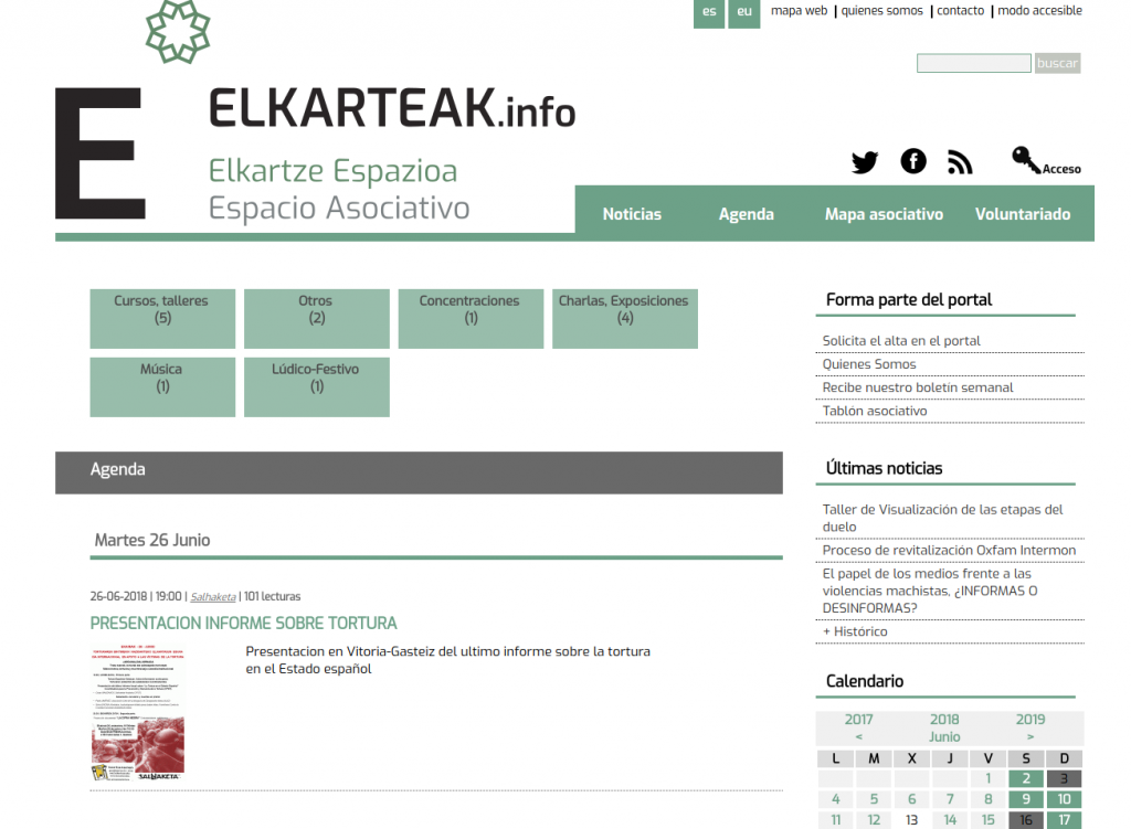 Elkarteak info
