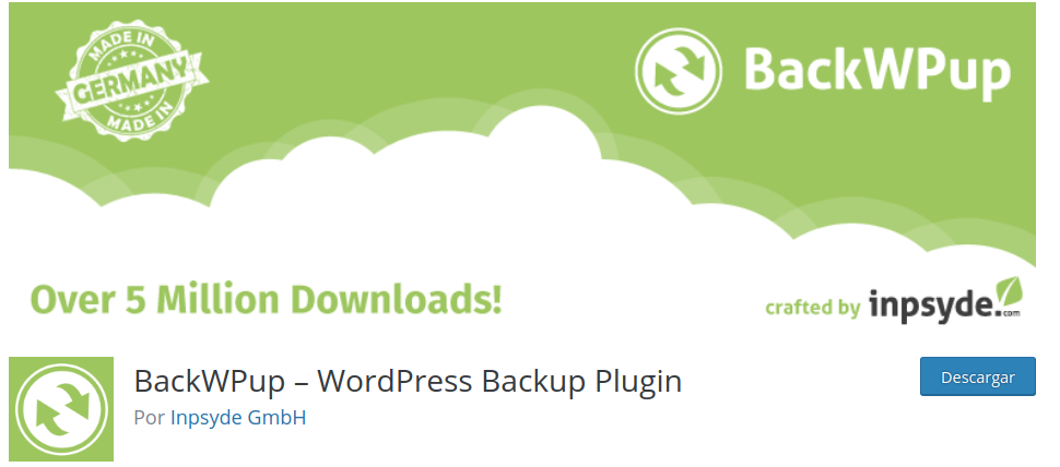 Plugin backups backWPup