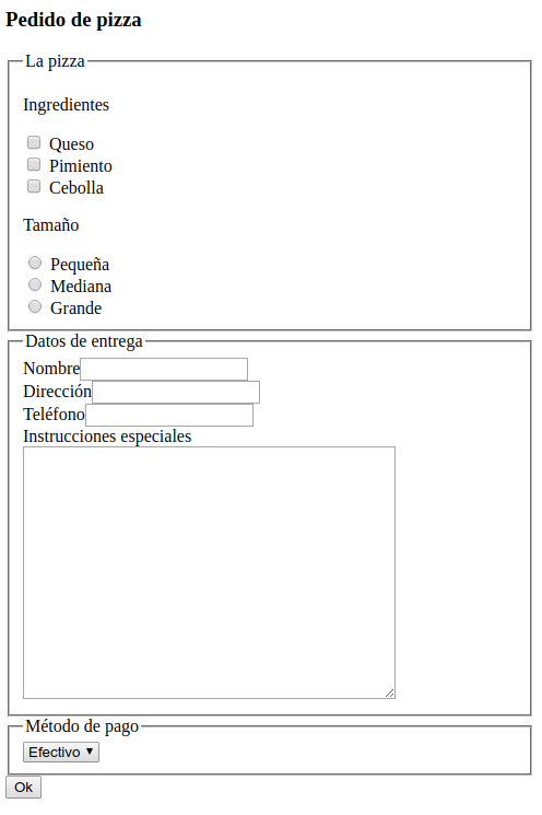ejercicio formulario html
